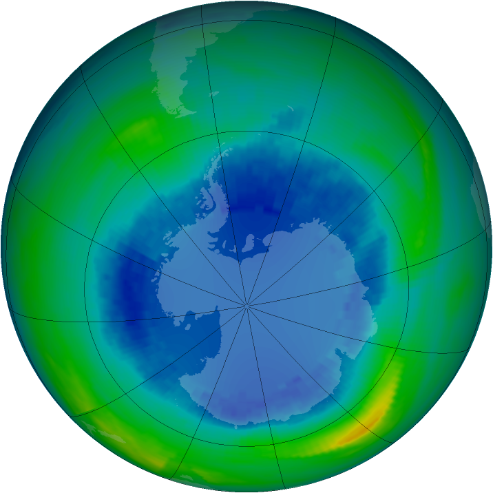 Ozone Map 1990-08-25